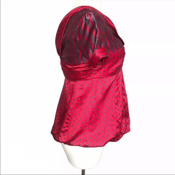 Marc Jacobs Polka Dot Stripe Blouse - Picture 2 of 7